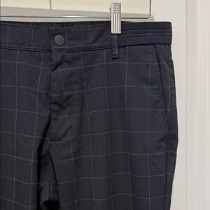 Zara Men's dark blue Checkered Pants